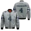 04 Dak Prescott Cowboys Jersey Inspired Style Bomber Jacket