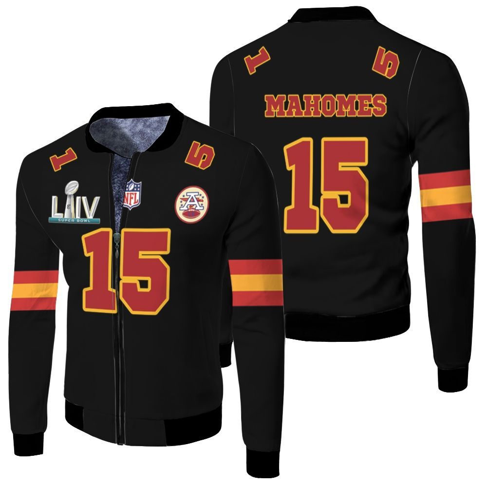 15 Partrick Mahomes Kannas City 1 Jersey Inspired Style Bomber Jacket 15 Partrick Mahomes Kannas City 1 Jersey Inspired Style Bomber Jacket