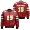15 Partrick Mahomes Kannas City Jersey Inspired Style Bomber Jacket