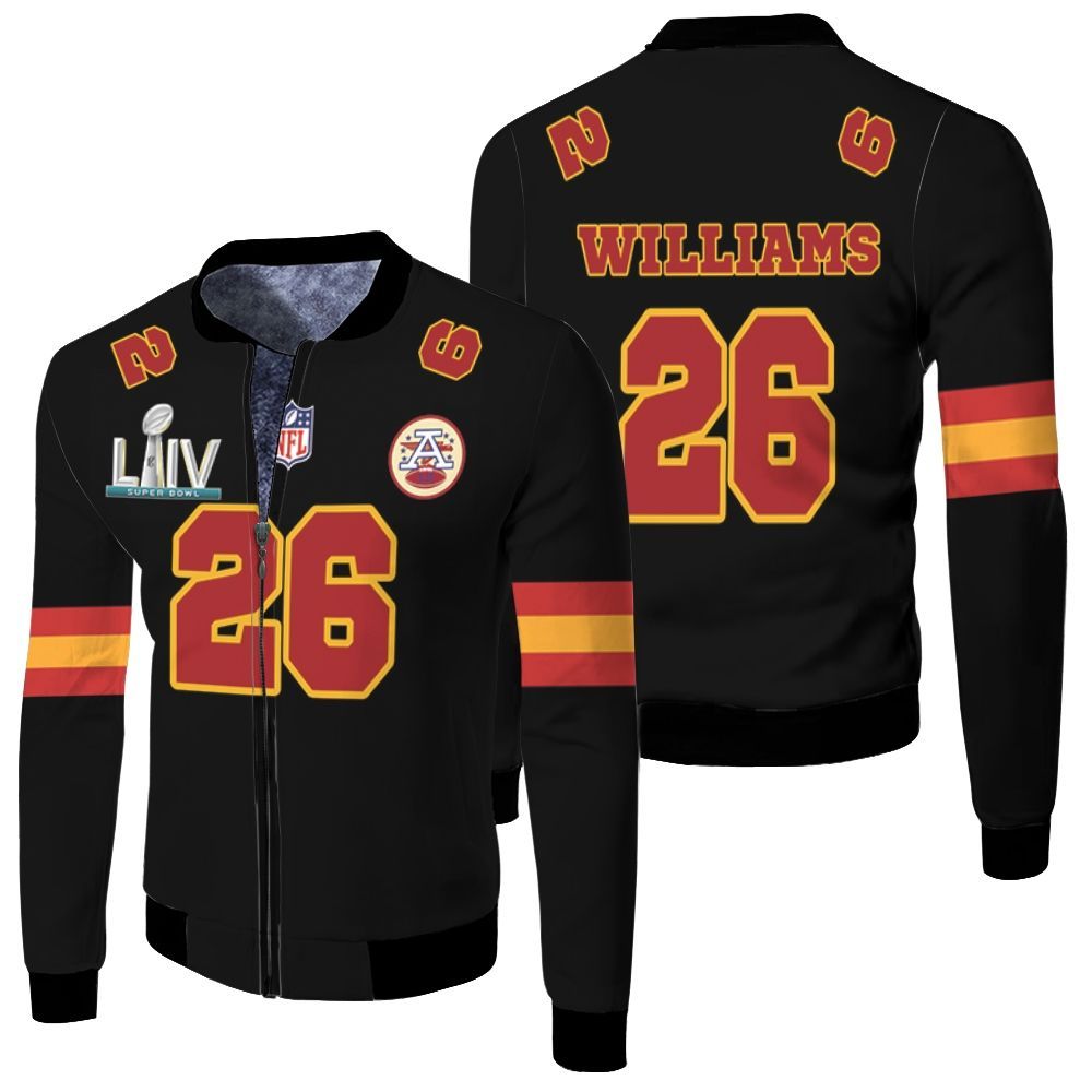 26 Damien Williams Kannas City 1 Jersey Inspired Style Bomber Jacket 26 Damien Williams Kannas City 1 Jersey Inspired Style Bomber Jacket