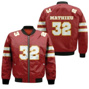 32 Tyrann Mathieu Kannas City Jersey Inspired Style Bomber Jacket
