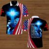 4Th July Lion Cross Jesus Is My Everything Polo Shirt #Kv