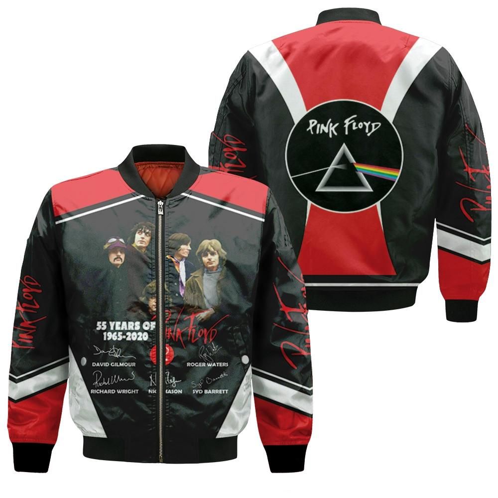 55 Years of Pink Floyd 1965 2020 Legend Rock Band Member Signature 3D Designed Allover Gift For Pink Floyd Fans Bomber Jacket 55 Years of Pink Floyd 1965 2020 Legend Rock Band Member Signature 3D Designed Allover Gift For Pink Floyd Fans Bomber Jacket