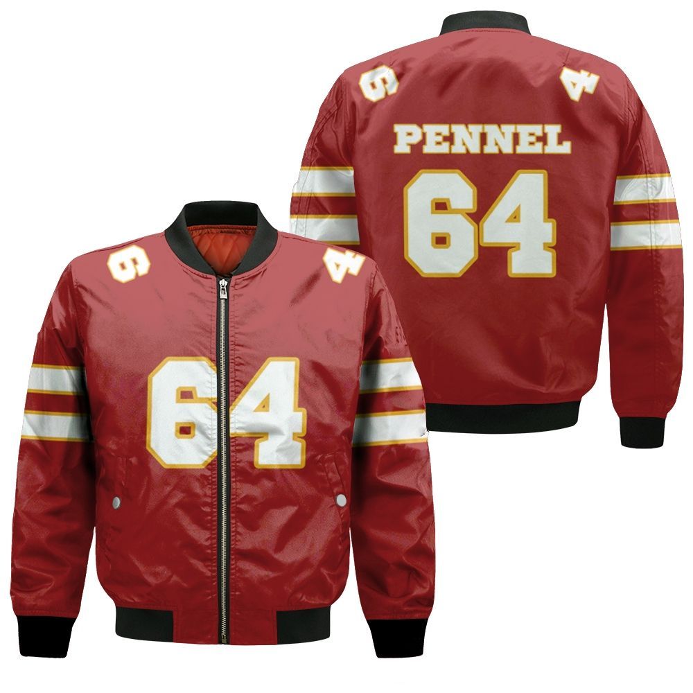 64 Mike Pennel Kannas City Jersey Inspired Style Bomber Jacket 64 Mike Pennel Kannas City Jersey Inspired Style Bomber Jacket