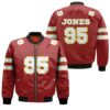 95 Chris Jones Kannas City Jersey Inspired Style Bomber Jacket