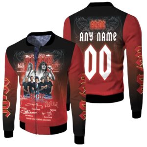 ACDC 1973 2021 48 Years Thank You For The Memories Rock Band 3D Designed Allover Gift With Custom Name Number For ACDC Fans Bomber Jacket