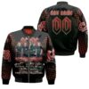 ACDC 48 Years Thank You For The Memories Rock Band Members Signed 3D Designed Allover Gift With Custom Name Number For ACDC Fans Bomber Jacket