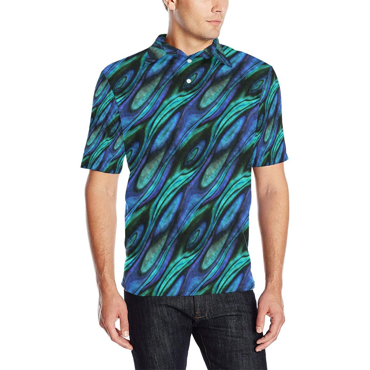 Abalone Pattern Print Design 03 Men Polo Shirt Abalone Pattern Print Design 03 Men Polo Shirt