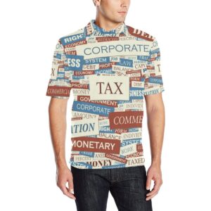 Accounting Financial Pattern Print Design 01 Men Polo Shirt