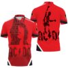 Acdc Angus Young Typogprahy Polo Shirt