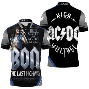 Acdc Bon Scott Bon The Last Highway Polo Shirt