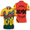 Acdc Demon Red Yellow Polo Shirt