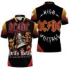 Acdc Hell Bell Devil Skull Polo Shirt