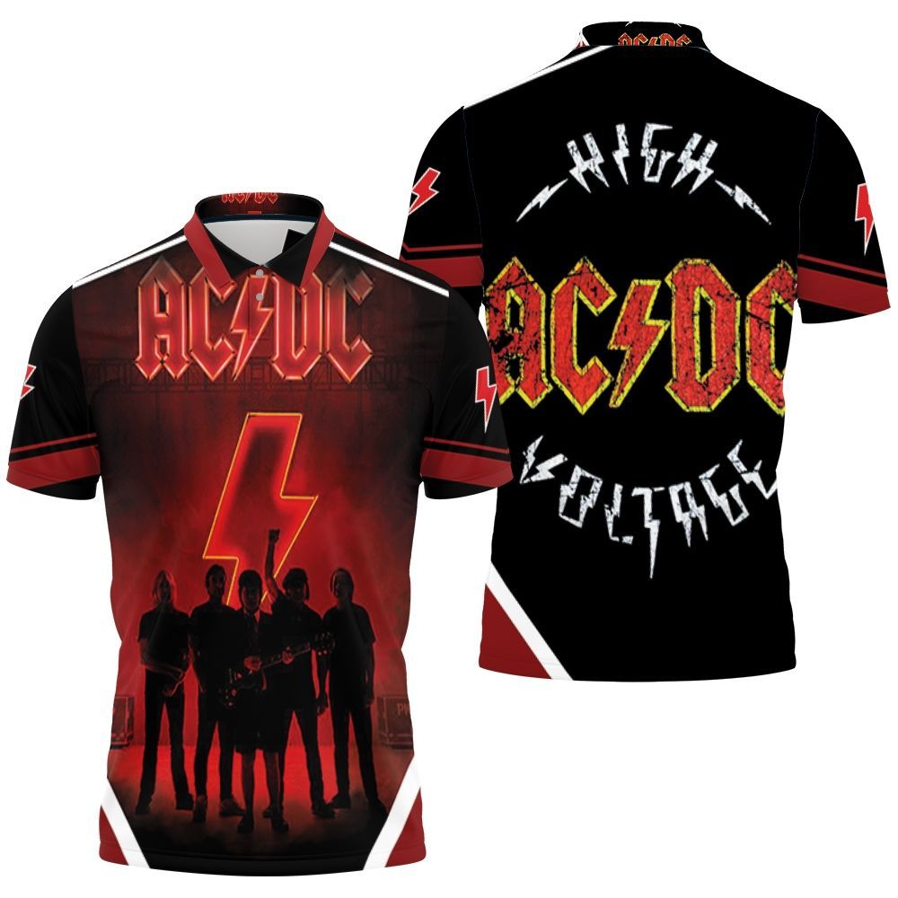 Acdc Pwr Up On Stage Polo Shirt Acdc Pwr Up On Stage Polo Shirt