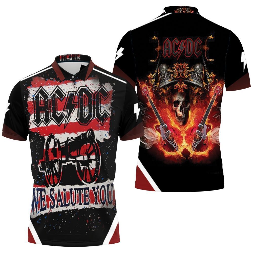Acdc We Salute You Arsenal Polo Shirt Acdc We Salute You Arsenal Polo Shirt