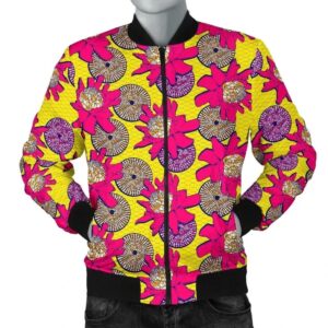 Africa Zone Jacket - Ankara Cloth - Protea Bomber Jacket Jr Bomber Jacket