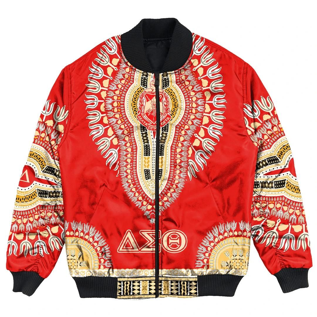 Africa Zone Jacket - Delta Sigma Theta Dashiki Bomber Jackets A31 Bomber Jacket Africa Zone Jacket - Delta Sigma Theta Dashiki Bomber Jackets A31 Bomber Jacket