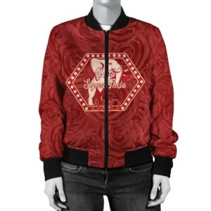 Africa Zone Jacket - Delta Sigma Theta Rose Pearls Bomber Jacket J09 Bomber Jacket