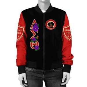 Africa Zone Jacket - Delta Sigma Theta Violet Bomber Jacket J09 Bomber Jacket