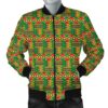 Africa Zone Jacket - Kente Cloth - Reggae Golden Bomber Jacket Jr Bomber Jacket