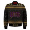 Africa Zone Jacket - Lux Que Thunder Omega Psi Phi Sleeve Zip Bomber Jacket J5 Bomber Jacket