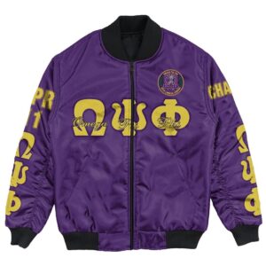Africa Zone Jacket - Omega Psi Phi - Beta Lambdad Lambda Chapter Bomber Jacket A7 Bomber Jacket