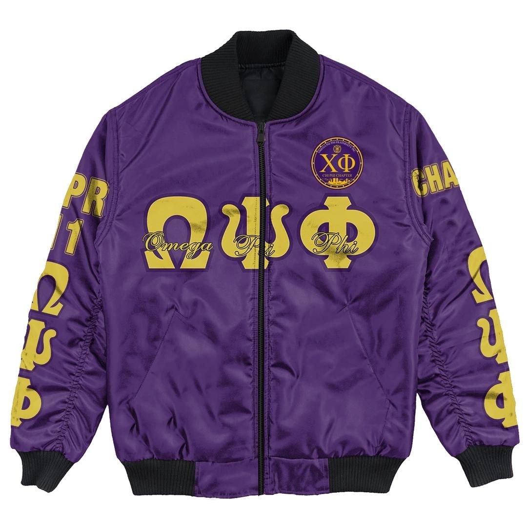 Africa Zone Jacket - Omega Psi Phi - Chi Phi Chapter Bomber Jacket A7 Bomber Jacket Africa Zone Jacket - Omega Psi Phi - Chi Phi Chapter Bomber Jacket A7 Bomber Jacket