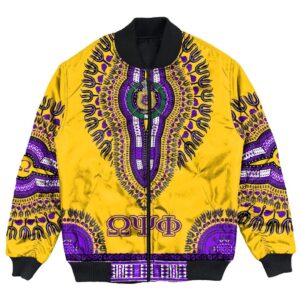 Africa Zone Jacket - Omega Psi Phi Dashiki Bomber Jackets A31 Bomber Jacket