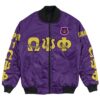 Africa Zone Jacket - Omega Psi Phi - December 1925 Bulletin Bomber Jacket A7 Bomber Jacket