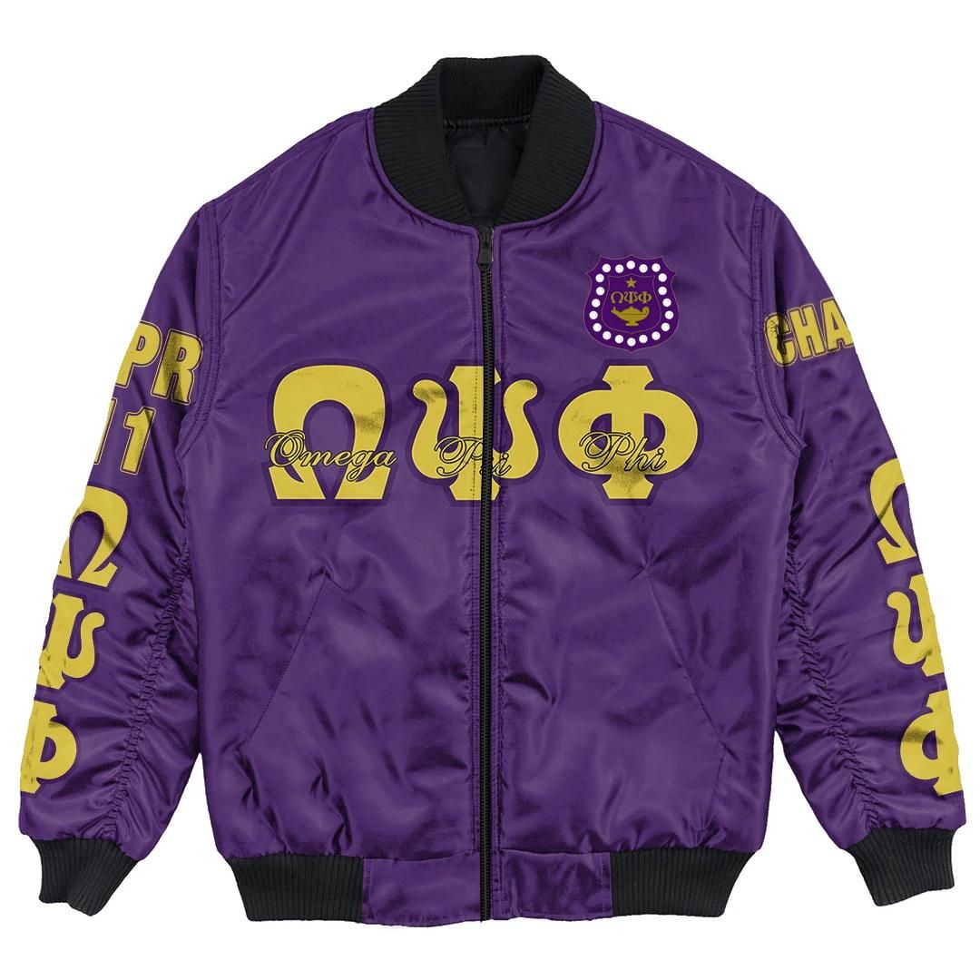 Africa Zone Jacket - Omega Psi Phi - December 1925 Bulletin Bomber Jacket A7 Bomber Jacket Africa Zone Jacket - Omega Psi Phi - December 1925 Bulletin Bomber Jacket A7 Bomber Jacket