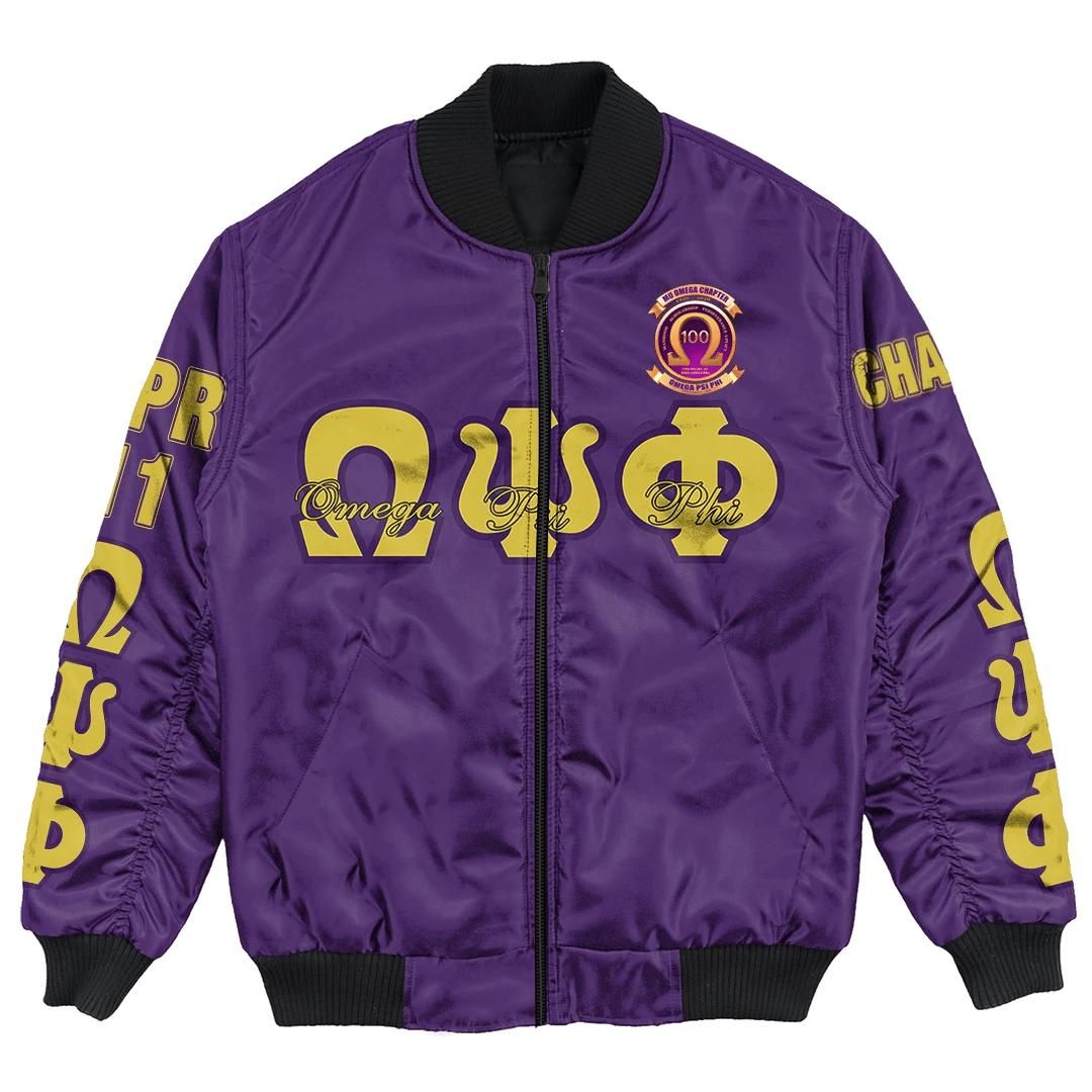 Africa Zone Jacket - Omega Psi Phi - Mu Omega Ques Bomber Jacket A7 Africa Zone Jacket - Omega Psi Phi - Mu Omega Ques Bomber Jacket A7