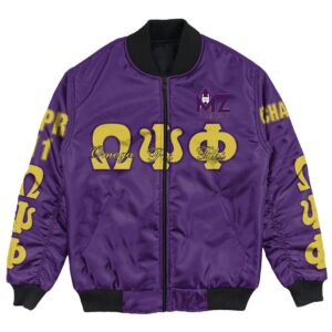 Africa Zone Jacket - Omega Psi Phi - Mu Zeta Chapter Bomber Jacket A7 Bomber Jacket