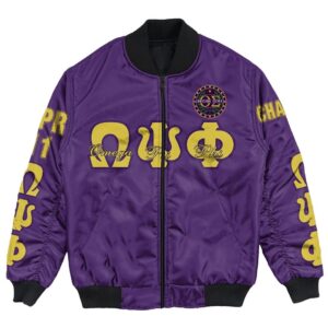 Africa Zone Jacket - Omega Psi Phi - Omicron Sigma Chapter Bomber Jacket A7 Bomber Jacket