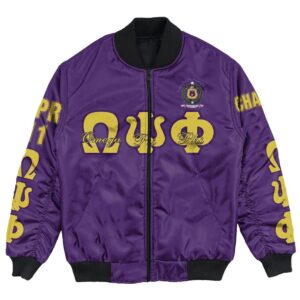 Africa Zone Jacket - Omega Psi Phi - Theta Pi Chapter Bomber Jacket A7 Bomber Jacket