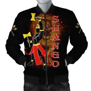 Africa Zone Jacket - Orisha Shango Lion Fire Bomber Jacket J8 Bomber Jacket