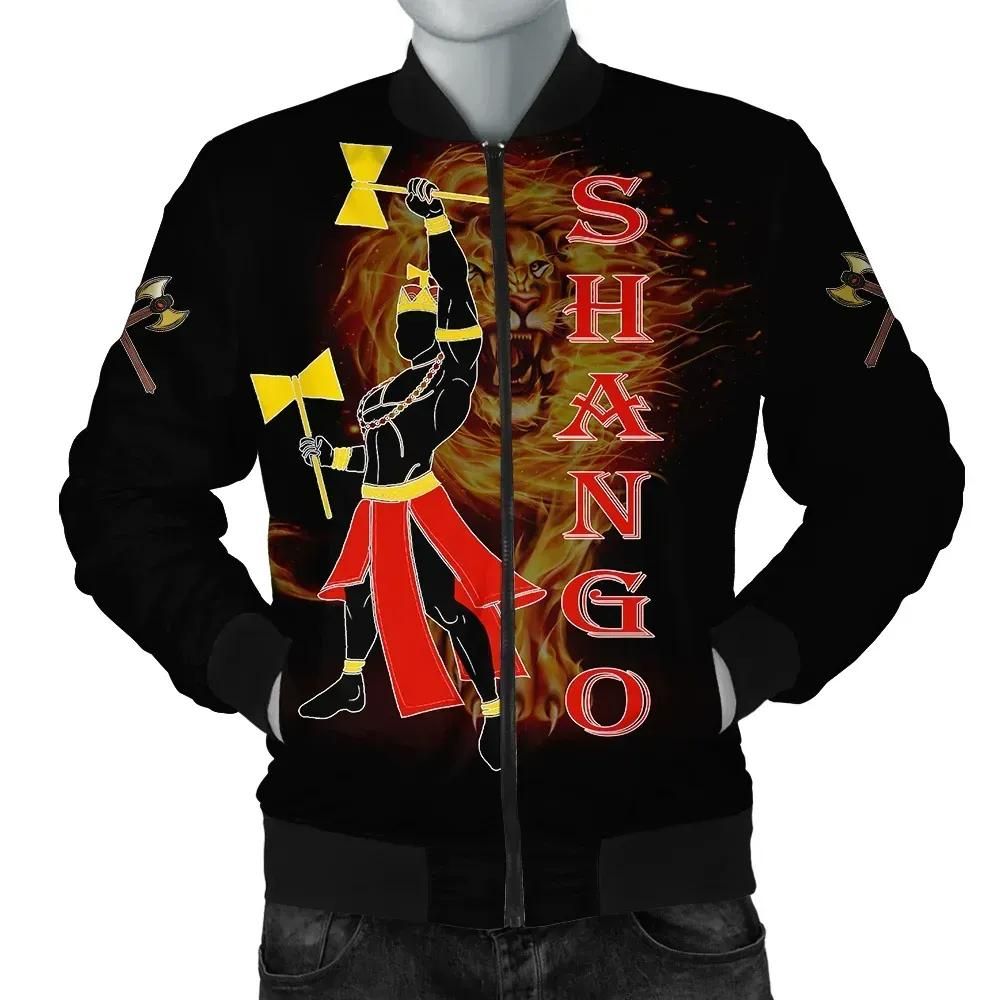 Africa Zone Jacket - Orisha Shango Lion Fire Bomber Jacket J8 Bomber Jacket Africa Zone Jacket - Orisha Shango Lion Fire Bomber Jacket J8 Bomber Jacket