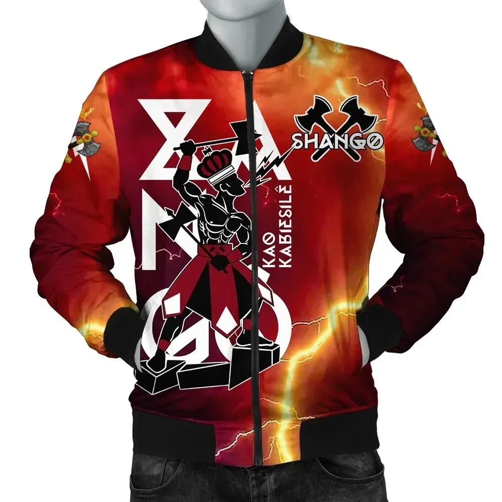 Africa Zone Jacket - Orisha Shango Thunder Yoruba Bomber Jacket Jn Bomber Jacket Africa Zone Jacket - Orisha Shango Thunder Yoruba Bomber Jacket Jn Bomber Jacket