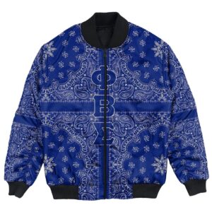 Africa Zone Jacket - Phi Beta Sigma Paisley Style Bomber Jackets A31 Bomber Jacket