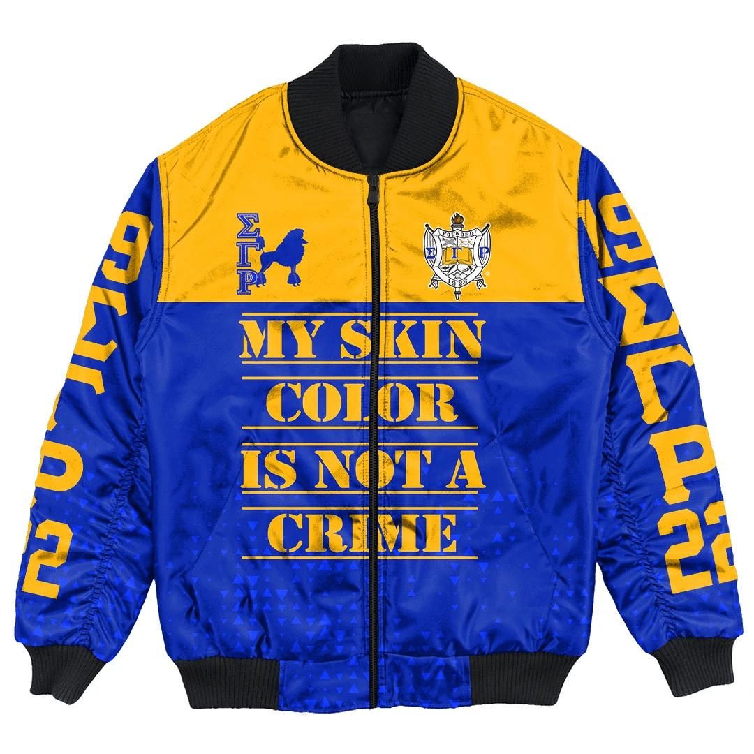 Africa Zone Jacket - Sigma Gamma Rho Bomber Jackets A7 Bomber Jacket Africa Zone Jacket - Sigma Gamma Rho Bomber Jackets A7 Bomber Jacket