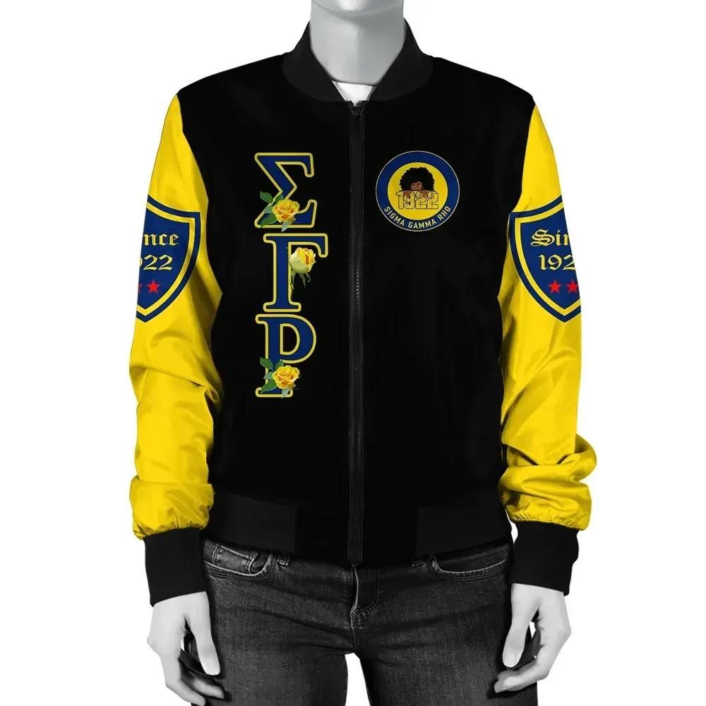 Africa Zone Jacket - Sigma Gamma Rho Yellow Rose Bomber Jacket J09 Bomber Jacket Africa Zone Jacket - Sigma Gamma Rho Yellow Rose Bomber Jacket J09 Bomber Jacket