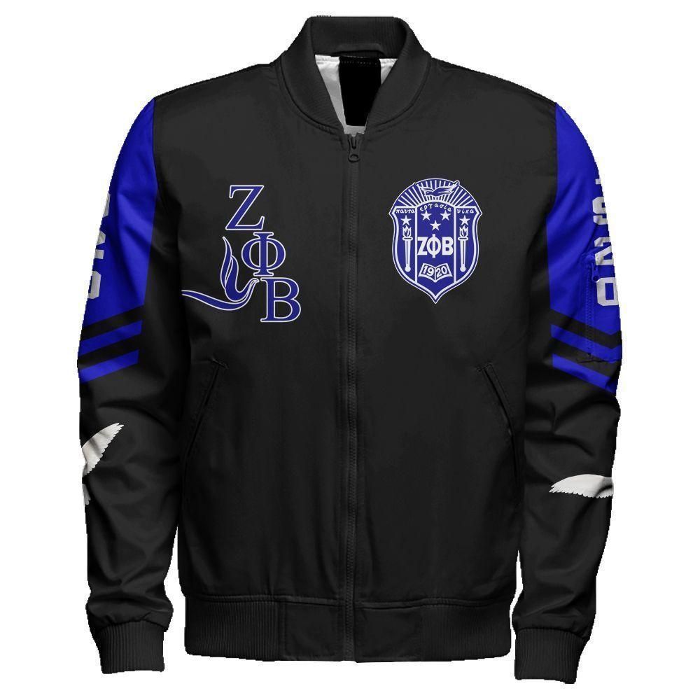 Africa Zone Jacket - Zeta Phi Beta Phenomenal Sleeve Zip Bomber Jacket J09 Bomber Jacket Africa Zone Jacket - Zeta Phi Beta Phenomenal Sleeve Zip Bomber Jacket J09 Bomber Jacket