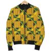 African Kente Print Pattern Women Casual Bomber Jacket