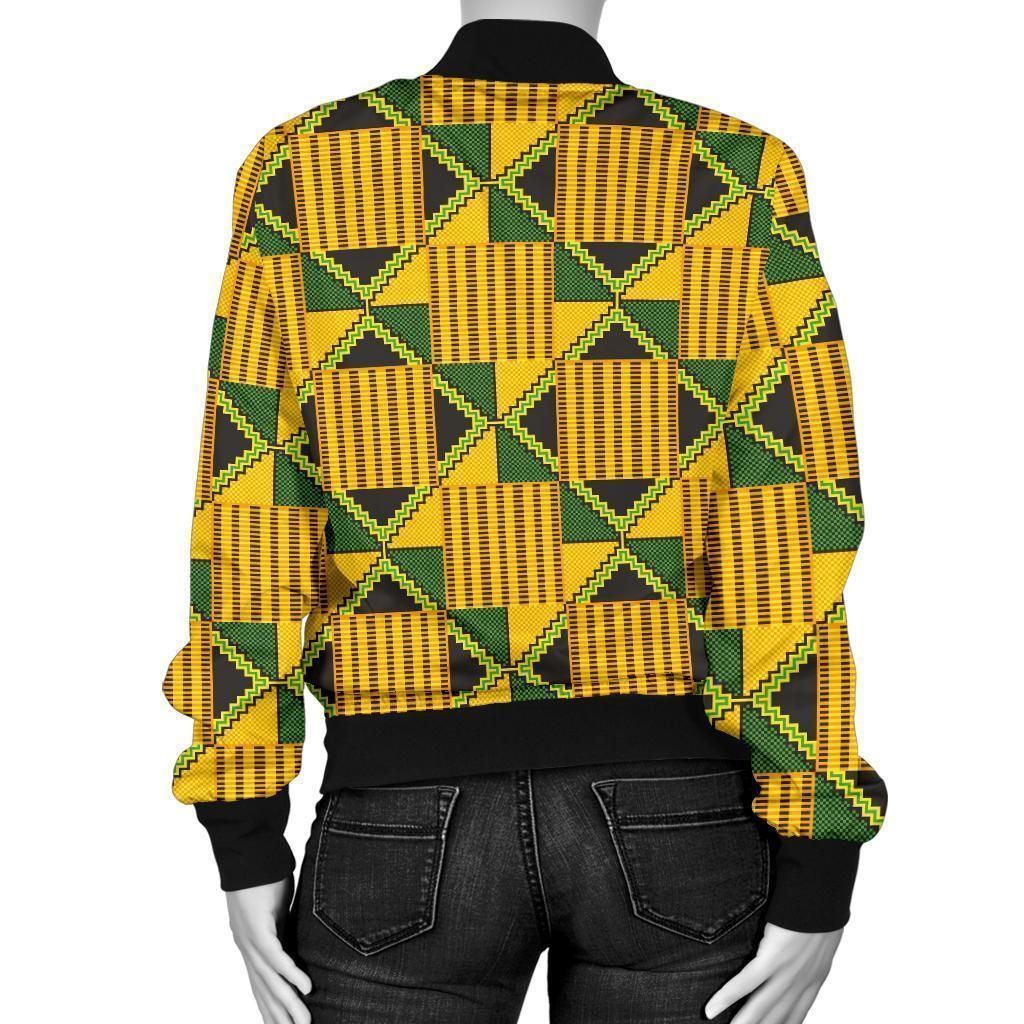 African-Kente-Print-Pattern-Women-Casual-Bomber-Jacket-2