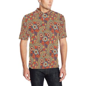 African Pattern Print Design 06 Men Polo Shirt
