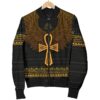 African Women's Bomber Jacket - Africa Ancient Egypt Ankh & Horus Wings - BN22 Bomber Jacket