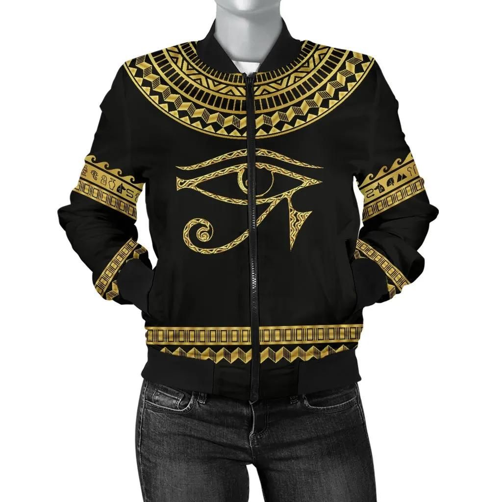 African Women's Bomber Jacket - Africa Horus Egypt - BN39 Bomber Jacket African Women's Bomber Jacket - Africa Horus Egypt - BN39 Bomber Jacket