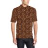 Agricultural Brown Wheat Print Pattern Men Polo Shirt