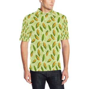 Agricultural Fresh Corn Cob Print Pattern Men Polo Shirt