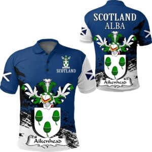 Aikenhead Scottish Family Crest Scotland Special Polo Shirt - Golf Shirt A7