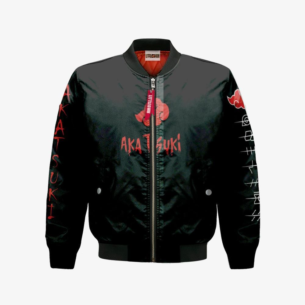 Akatsuki Bomber Jacket Custom Anime Jacket Bomber Jacket Akatsuki Bomber Jacket Custom Anime Jacket Bomber Jacket